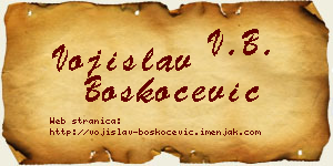 Vojislav Boškoćević vizit kartica